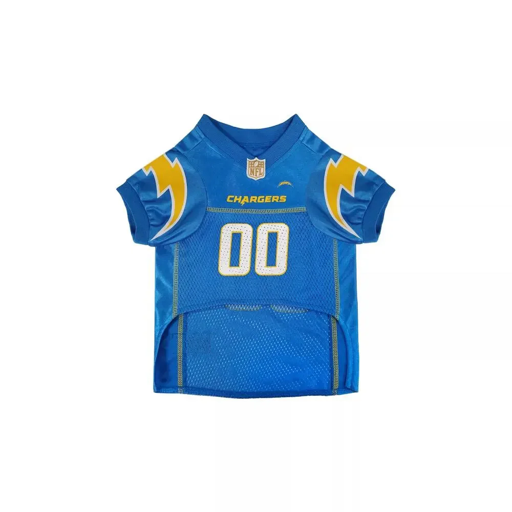 Pets First NFL Los Angeles Chargers Mesh Dog Jersey Size Large NWT Blue Football